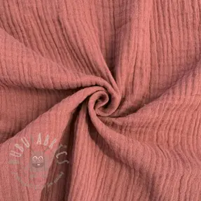 Muślin double gauze mauve ORGANIC