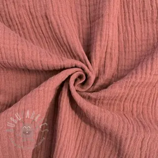 Muślin double gauze mauve ORGANIC