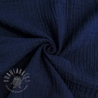 Muślin double gauze navy ORGANIC