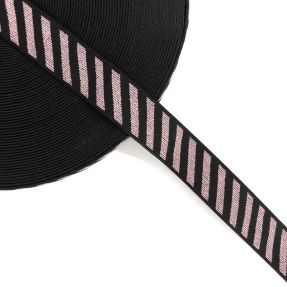 Guma gładka 2,5 cm Diagonal light pink