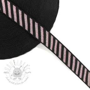 Guma gładka 2,5 cm Diagonal light pink