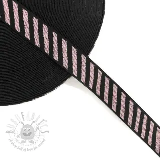 Guma gładka 2,5 cm Diagonal light pink