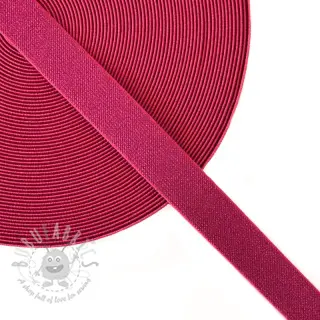 Guma gładka 2,5 cm glitter fuchsia