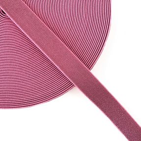 Guma gładka 2,5 cm glitter light pink
