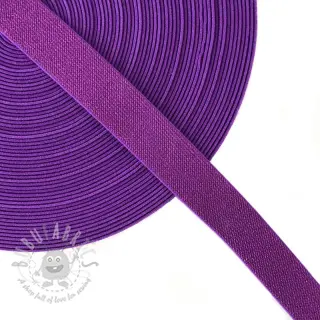 Guma gładka 2,5 cm glitter purple