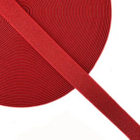 Guma gładka 2,5 cm glitter red