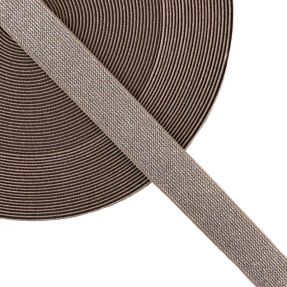 Guma gładka 2,5 cm glitter taupe