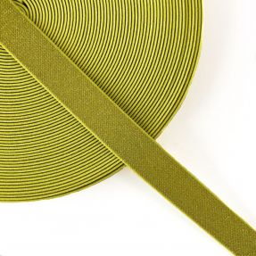 Guma gładka 2,5 cm glitter yellow