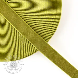 Guma gładka 2,5 cm glitter yellow