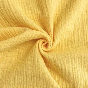 Muślin double gauze soft yellow ORGANIC