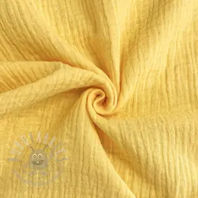 Muślin double gauze soft yellow ORGANIC