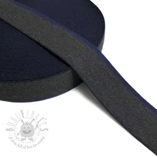 Guma gładka 4 cm JEANS BLUE STRIPE anthracite