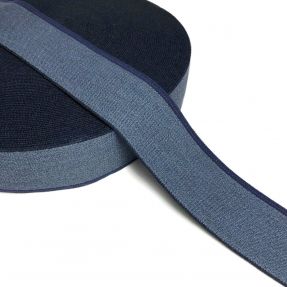 Guma gładka 4 cm JEANS BLUE STRIPE blue