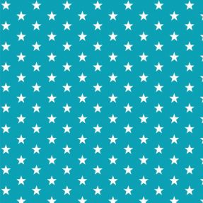 Bawełniana tkanina Petit stars turqouise