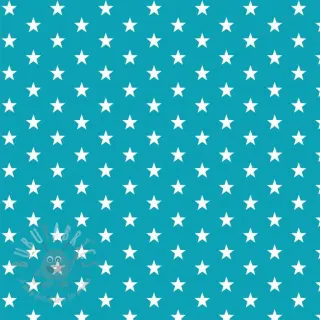 Bawełniana tkanina Petit stars turqouise
