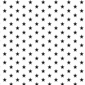 Bawełniana tkanina Petit stars white/black