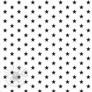 Bawełniana tkanina Petit stars white/black