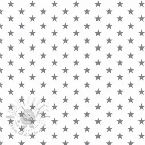 Bawełniana tkanina Petit stars white/grey