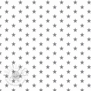 Bawełniana tkanina Petit stars white/grey