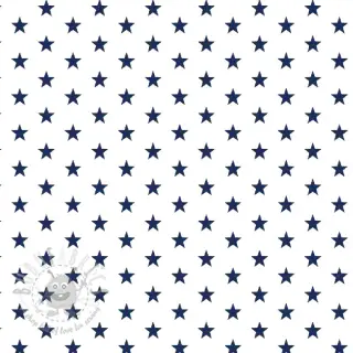 Bawełniana tkanina Petit stars white/navy