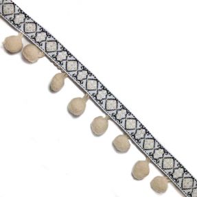 Pompon JACQUARD sand