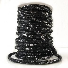 Zamszowy sznur Glitter black