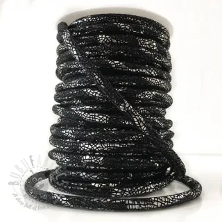 Zamszowy sznur Glitter black