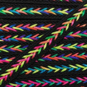 Polyesterová šnúra pletená NEON black