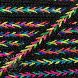 Poliestrowa pleciona linka NEON black