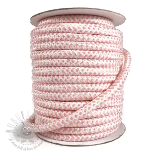 Poliestrowa pleciona linka ZIG ZAG light rose