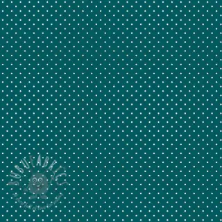Bawełniana tkanina Petit dots petrol