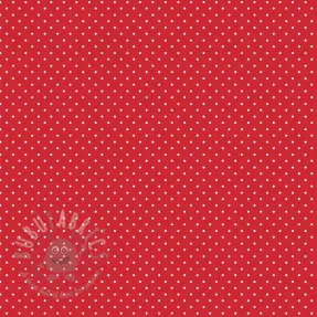 Bawełniana tkanina Petit dots red