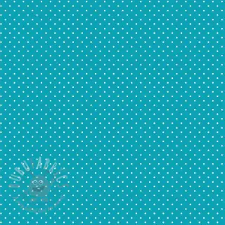 Bawełniana tkanina Petit dots turqouise