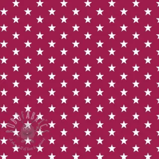 Bawełniana tkanina Petit stars cerise