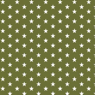 Bawełniana tkanina Petit stars green