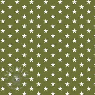 Bawełniana tkanina Petit stars green