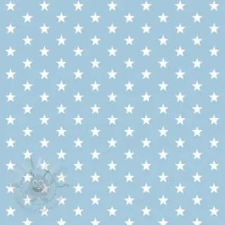 Bawełniana tkanina Petit stars light blue