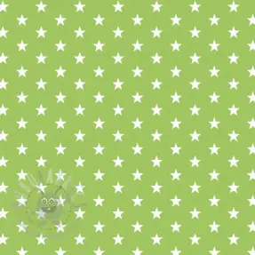 Bawełniana tkanina Petit stars lime