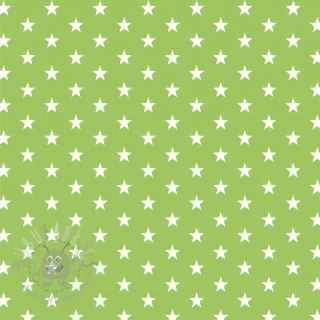 Bawełniana tkanina Petit stars lime