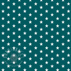 Bawełniana tkanina Petit stars petrol