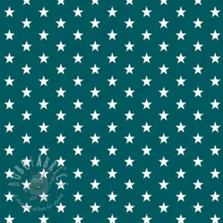 Bawełniana tkanina Petit stars petrol