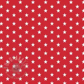 Bawełniana tkanina Petit stars red