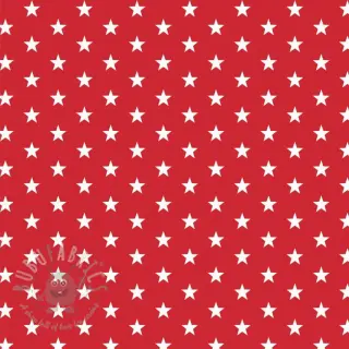 Bawełniana tkanina Petit stars red