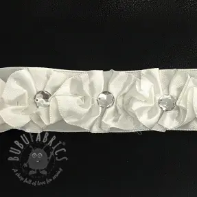 Satynowa wstążka Crystal cream