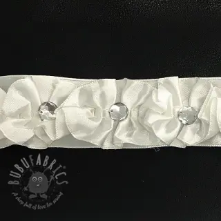 Satynowa wstążka Crystal cream