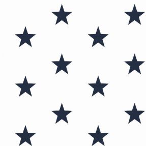 Bavlnená látka Stars white/navy