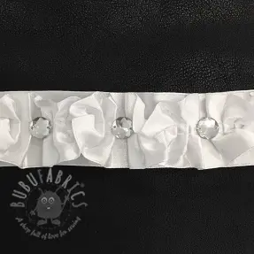 Satynowa wstążka Crystal white