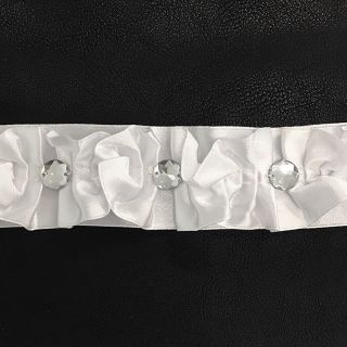 Satynowa wstążka Crystal white