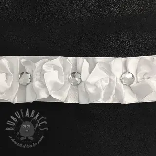 Satynowa wstążka Crystal white