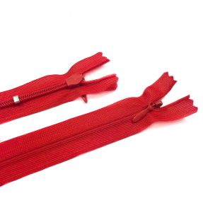 Zips krytý nedeliteľný 25 cm red